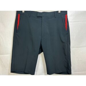 G/Fore Golf Shorts Mens Blue Logo Stretch Slash Pocket Flat Front Outdoor 32